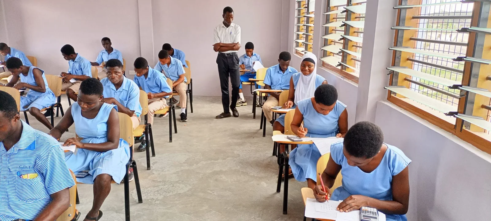 Students in a practical classroom environment